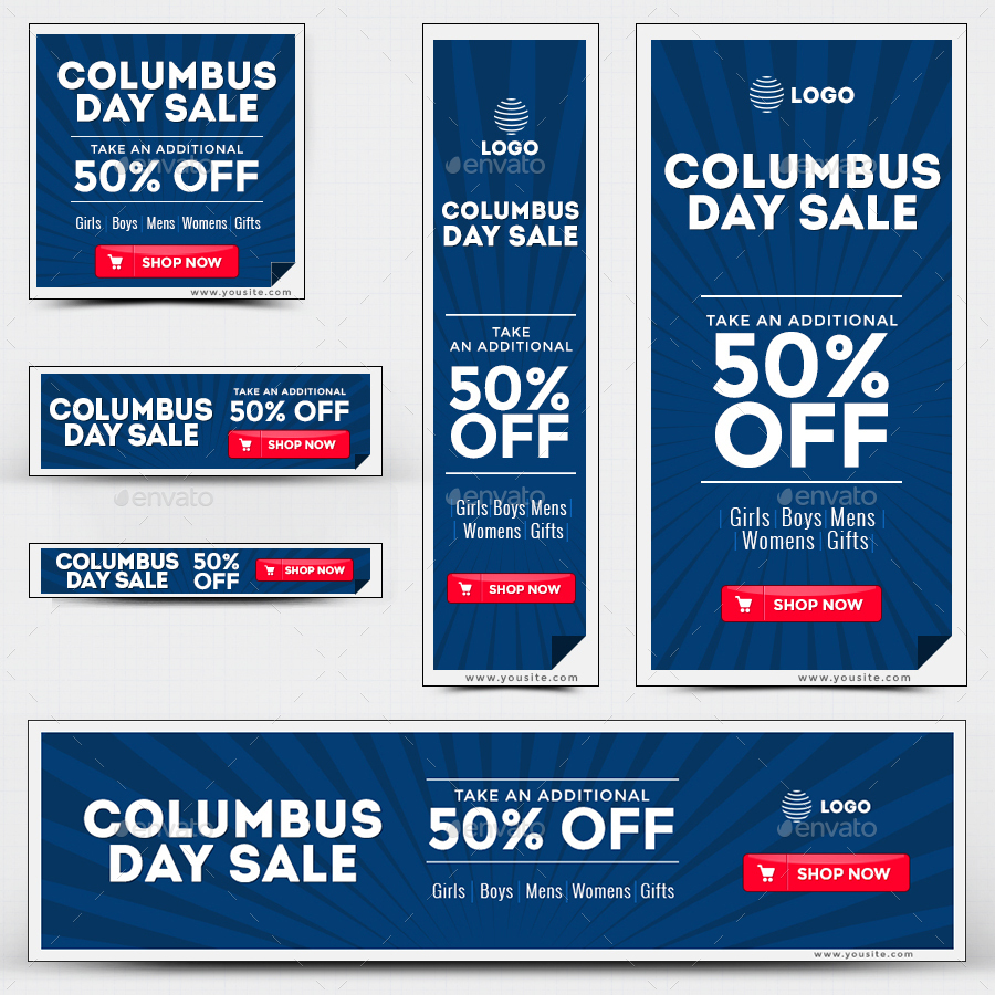 Columbus Day Sale Banners by doto GraphicRiver